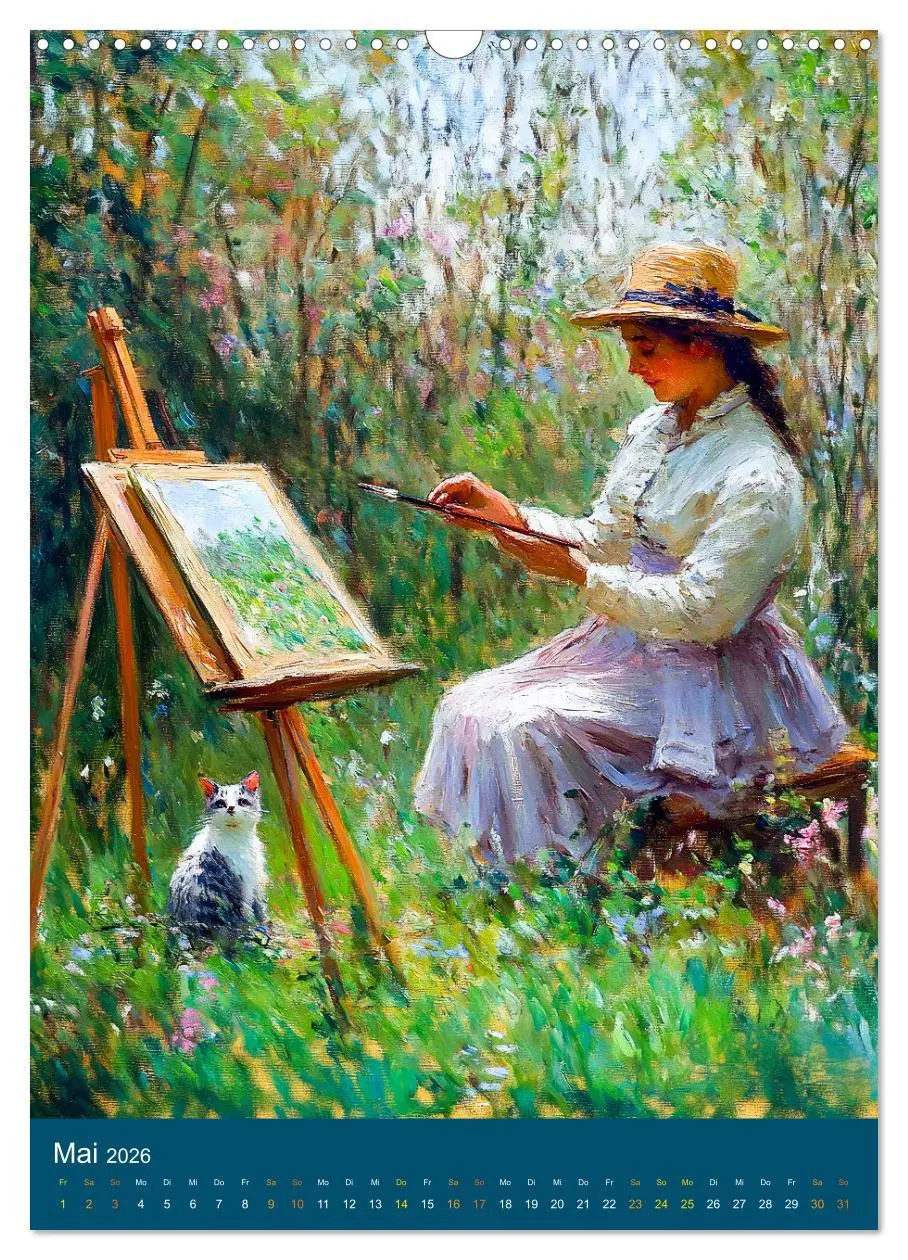 Bild: 9783516250343 | Katzen und Kunst - Samtige Herrscher der impressionistischen Gärten...