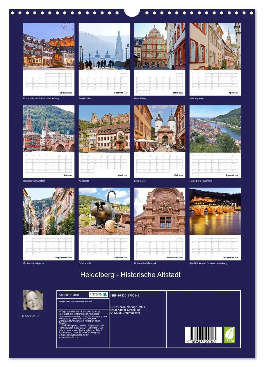 Bild: 9783516700343 | Heidelberg - Historische Altstadt (Wandkalender 2026 DIN A3 hoch),...