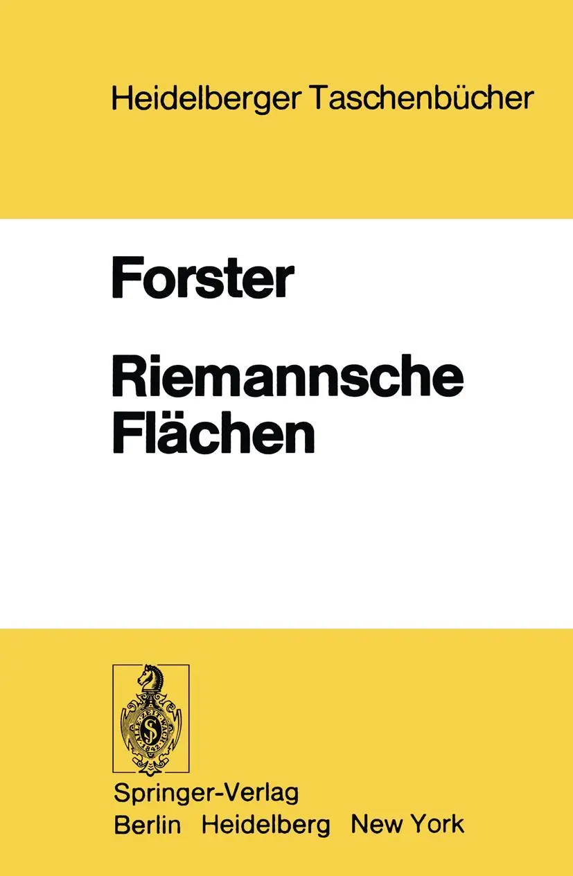Cover: 9783540080343 | Riemannsche Flächen | O. Forster | Taschenbuch | x | Deutsch | 1977