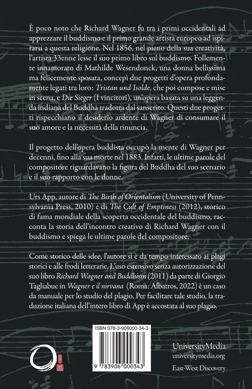 Rückseite: 9783906000343 | Wagner e il buddismo, insieme al suo plagio in Wagner e il nirvana