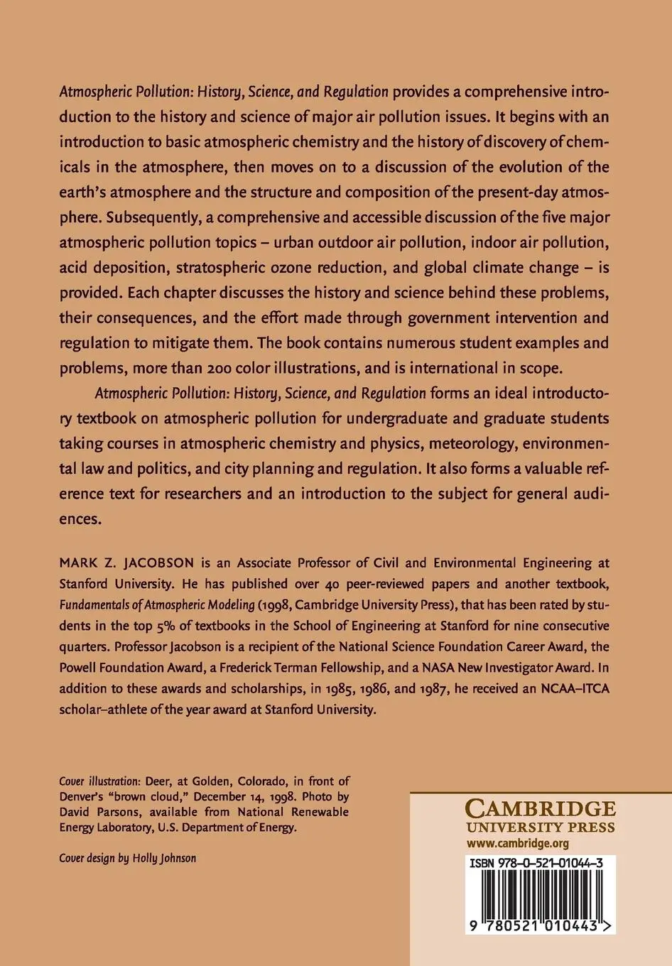 Rückseite: 9780521010443 | Atmospheric Pollution 1ed | Mark Z. Jacobson | Taschenbuch | Englisch