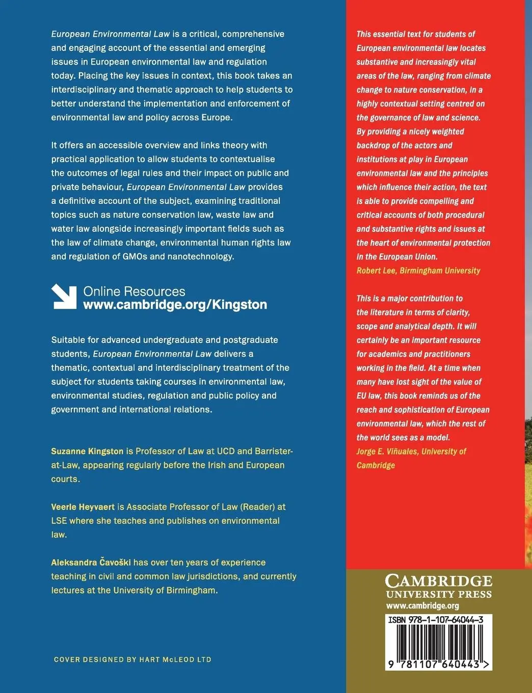 Rückseite: 9781107640443 | European Environmental Law | Suzanne Kingston (u. a.) | Taschenbuch