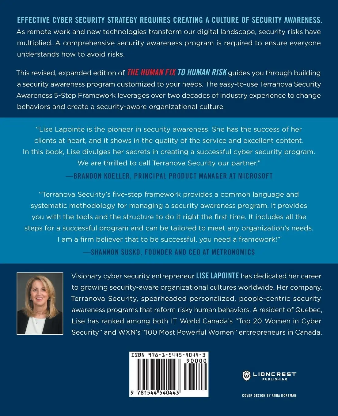 Rückseite: 9781544540443 | The Human Fix to Human Risk | Lise Lapointe | Taschenbuch | Englisch