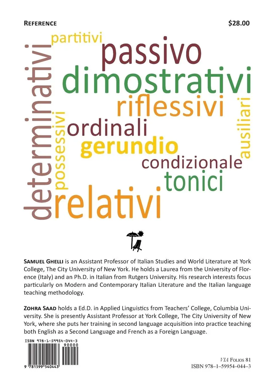 Rückseite: 9781599540443 | A Reference Grammar of Contemporary Italian for English Speakers