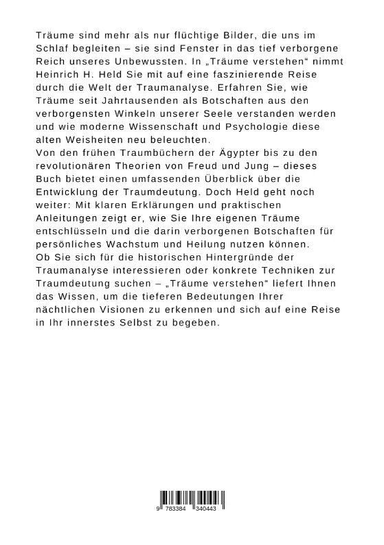 Bild: 9783384340443 | Träume verstehen | Traumdeutung als Schlüssel zum Unbewussten | Held