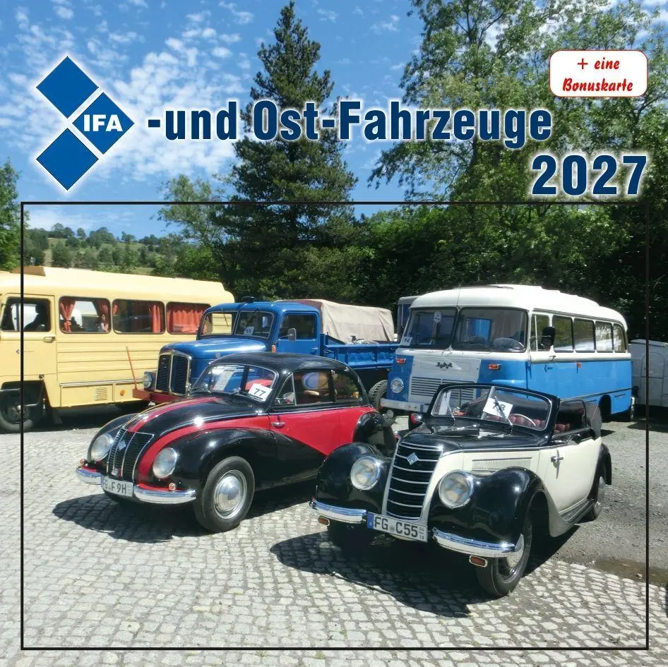 Cover: 9783965640443 | Kalender IFA- und Ost-Fahrzeuge 2027 | Thomas Böttger | Kalender