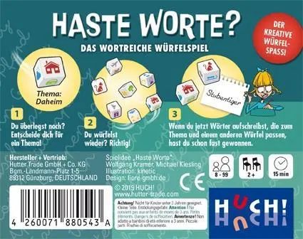 Bild: 4260071880543 | Haste Worte - Das wortreiche Würfelspiel | Wolfgang Kramer (u. a.)