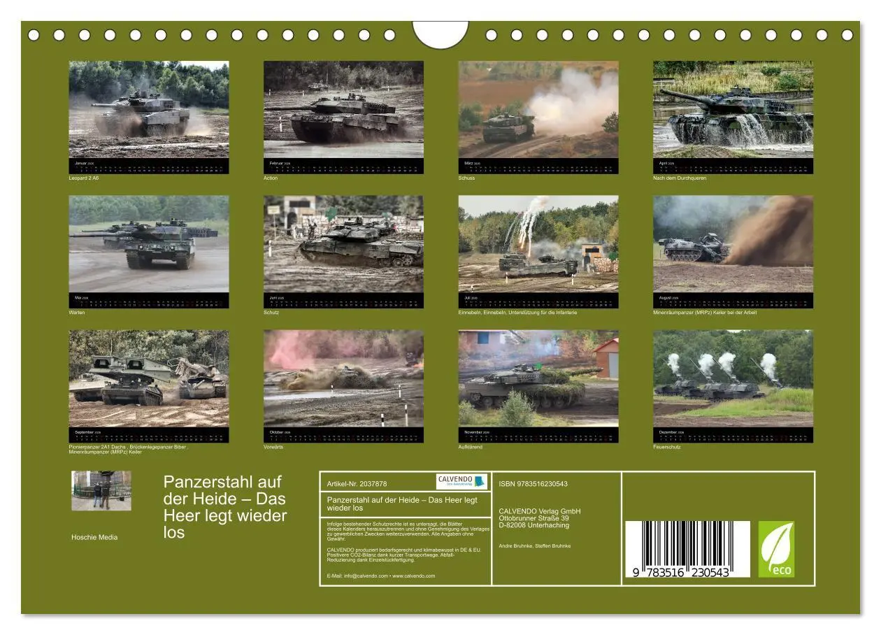 Bild: 9783516230543 | Panzerstahl auf der Heide - Das Heer legt wieder los (Wandkalender...