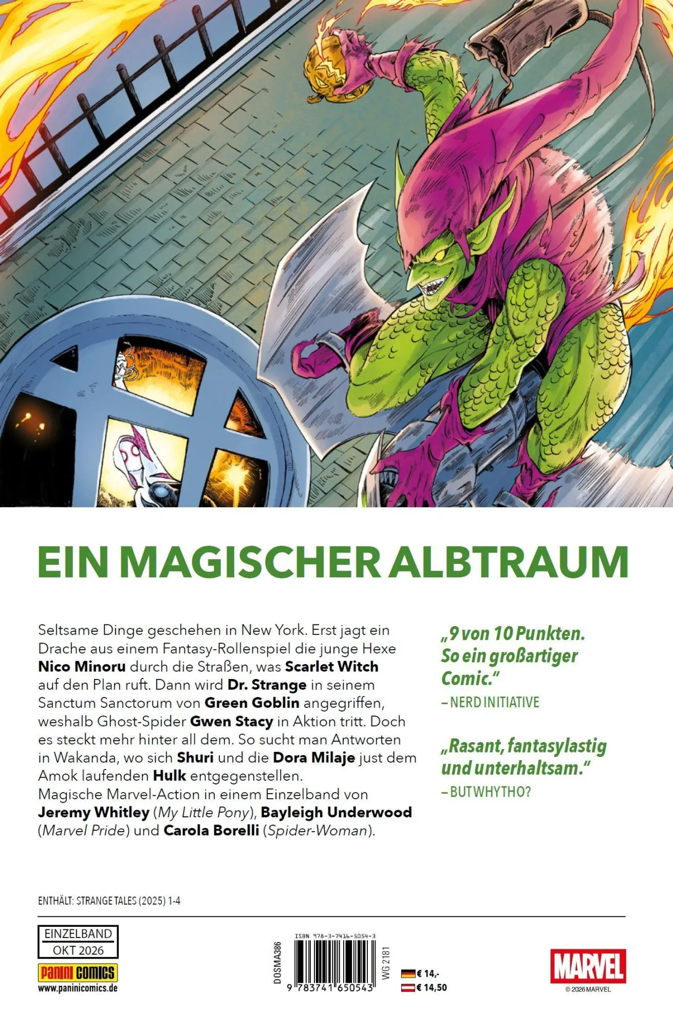 Rückseite: 9783741650543 | Strange Tales: Geisterstunde | Jeremy Whitley (u. a.) | Taschenbuch