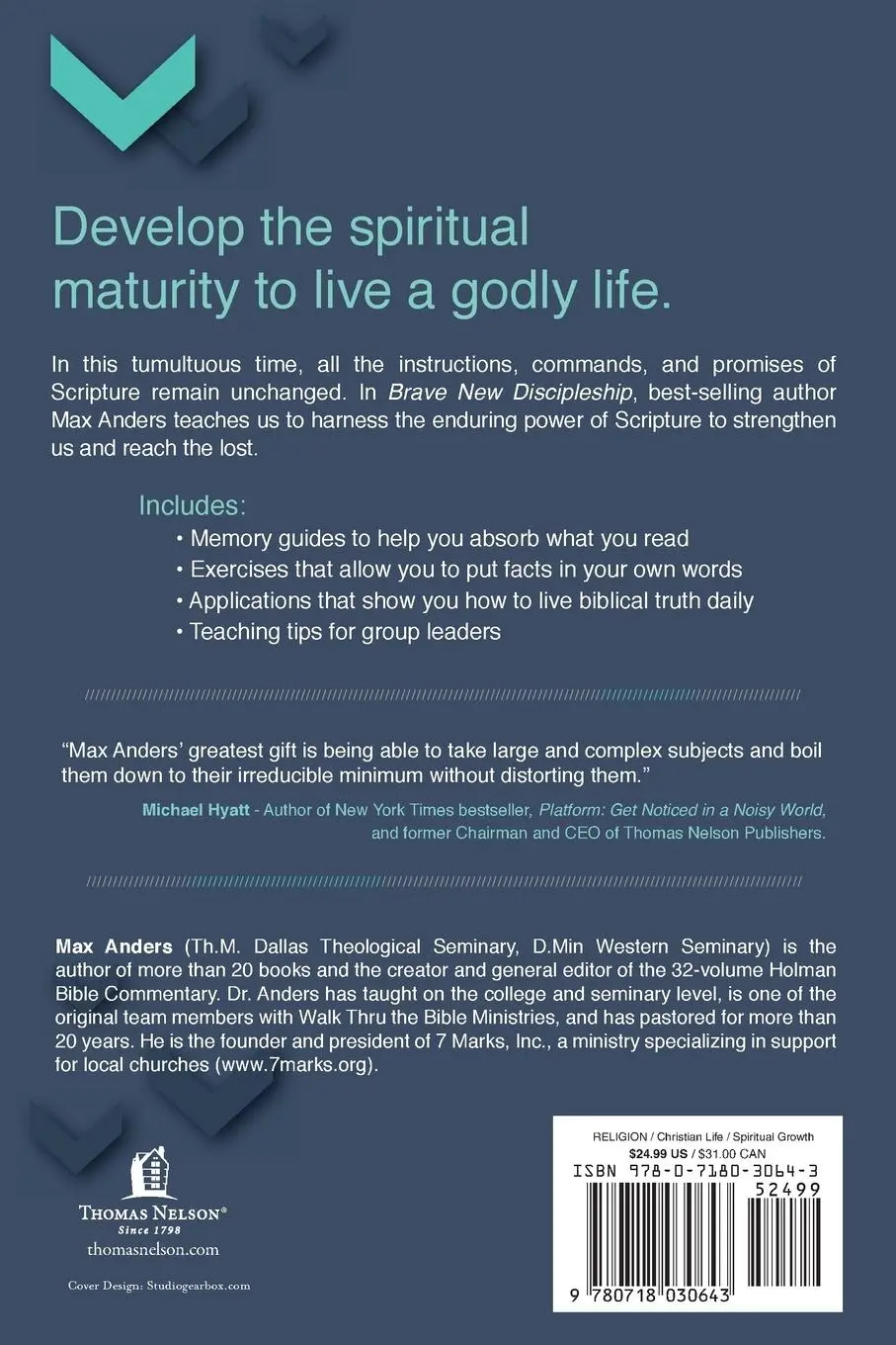 Rückseite: 9780718030643 | El Brave New Discipleship | Max Anders | Taschenbuch | Englisch | 2015