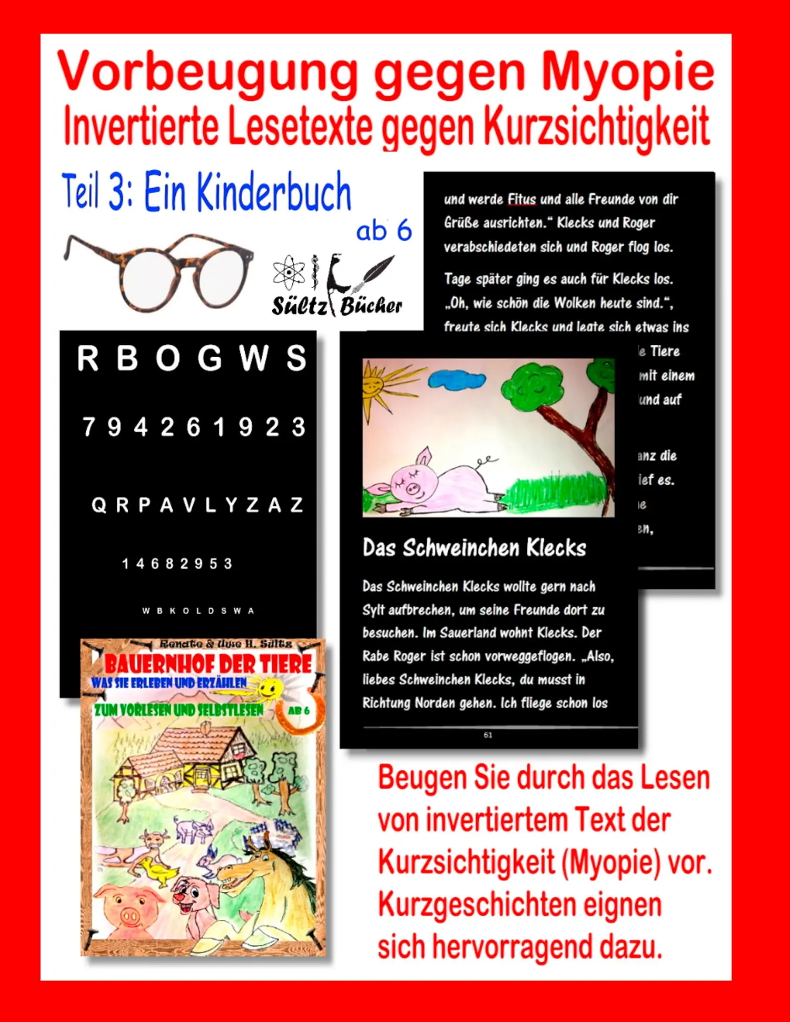 Cover: 9783749420643 | Vorbeugung gegen Myopie - EIN KINDERBUCH - Invertierte Lesetexte...