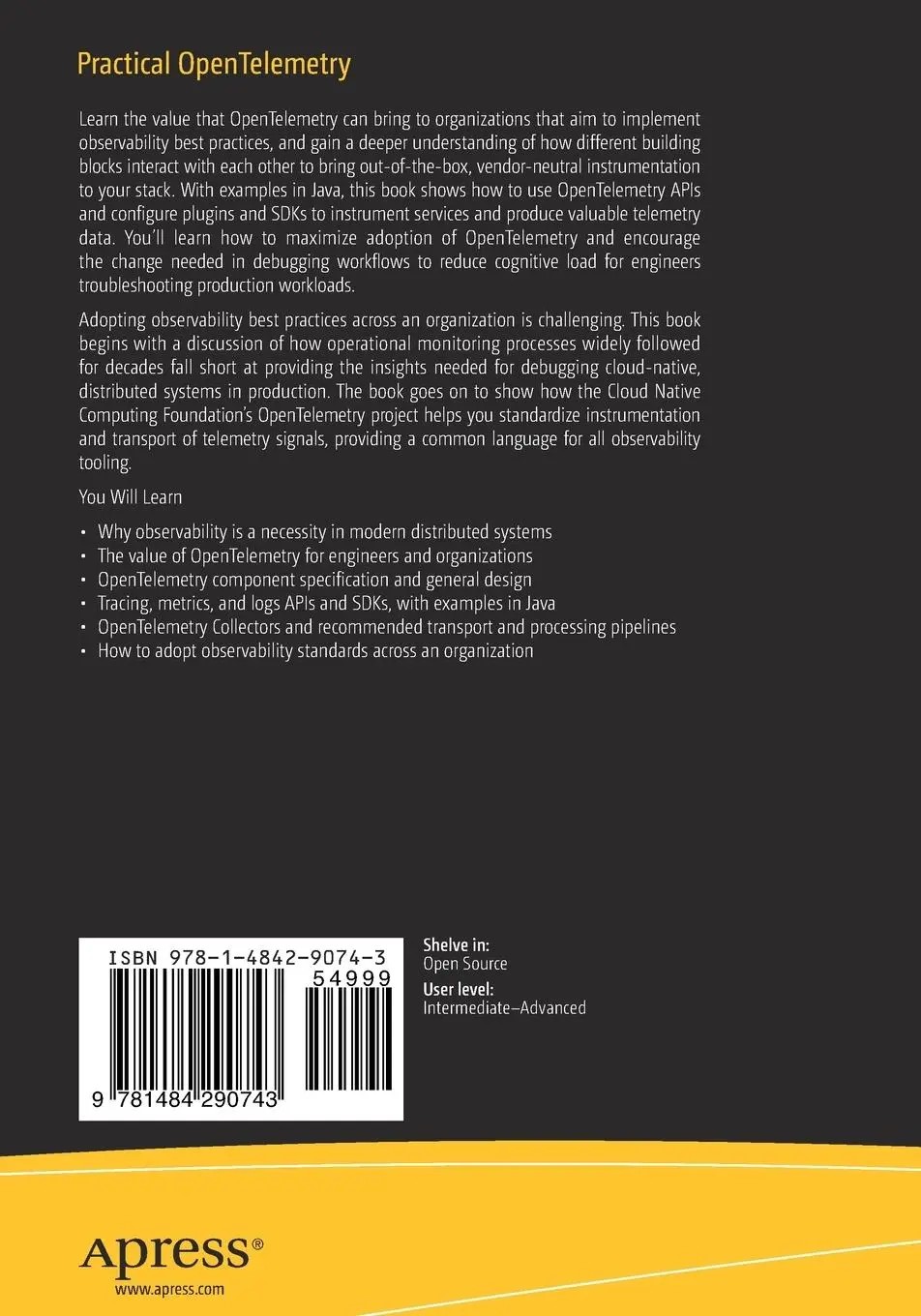 Rückseite: 9781484290743 | Practical OpenTelemetry | Daniel Gomez Blanco | Taschenbuch | xix