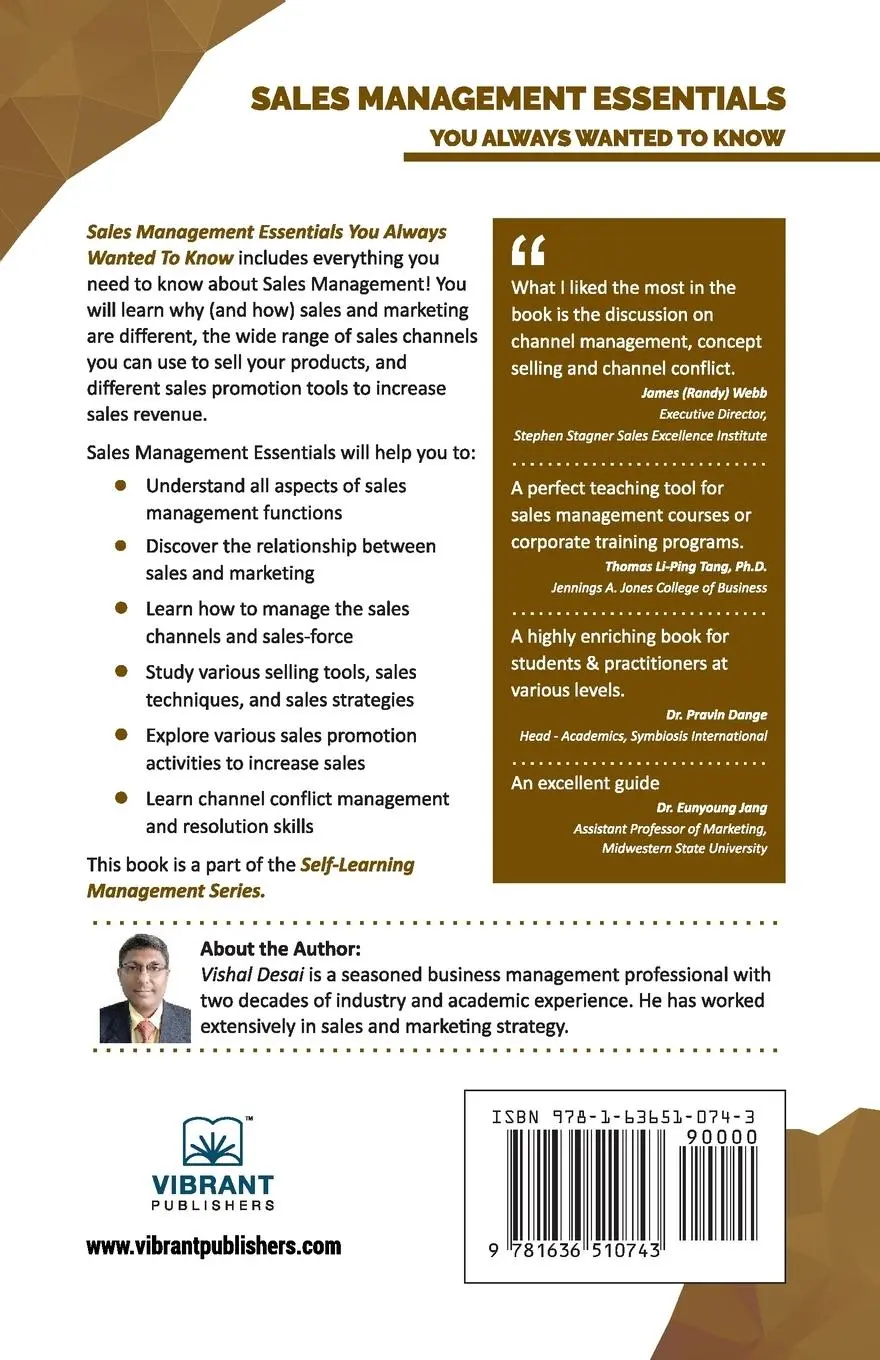 Rückseite: 9781636510743 | Sales Management Essentials You Always Wanted To Know | Desai (u. a.)