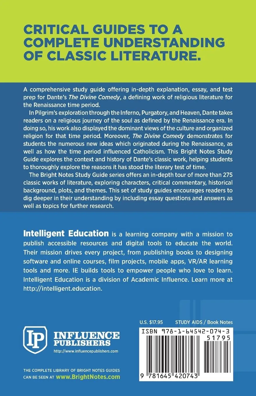 Rückseite: 9781645420743 | Study Guide to The Divine Comedy by Dante | Taschenbuch | Englisch