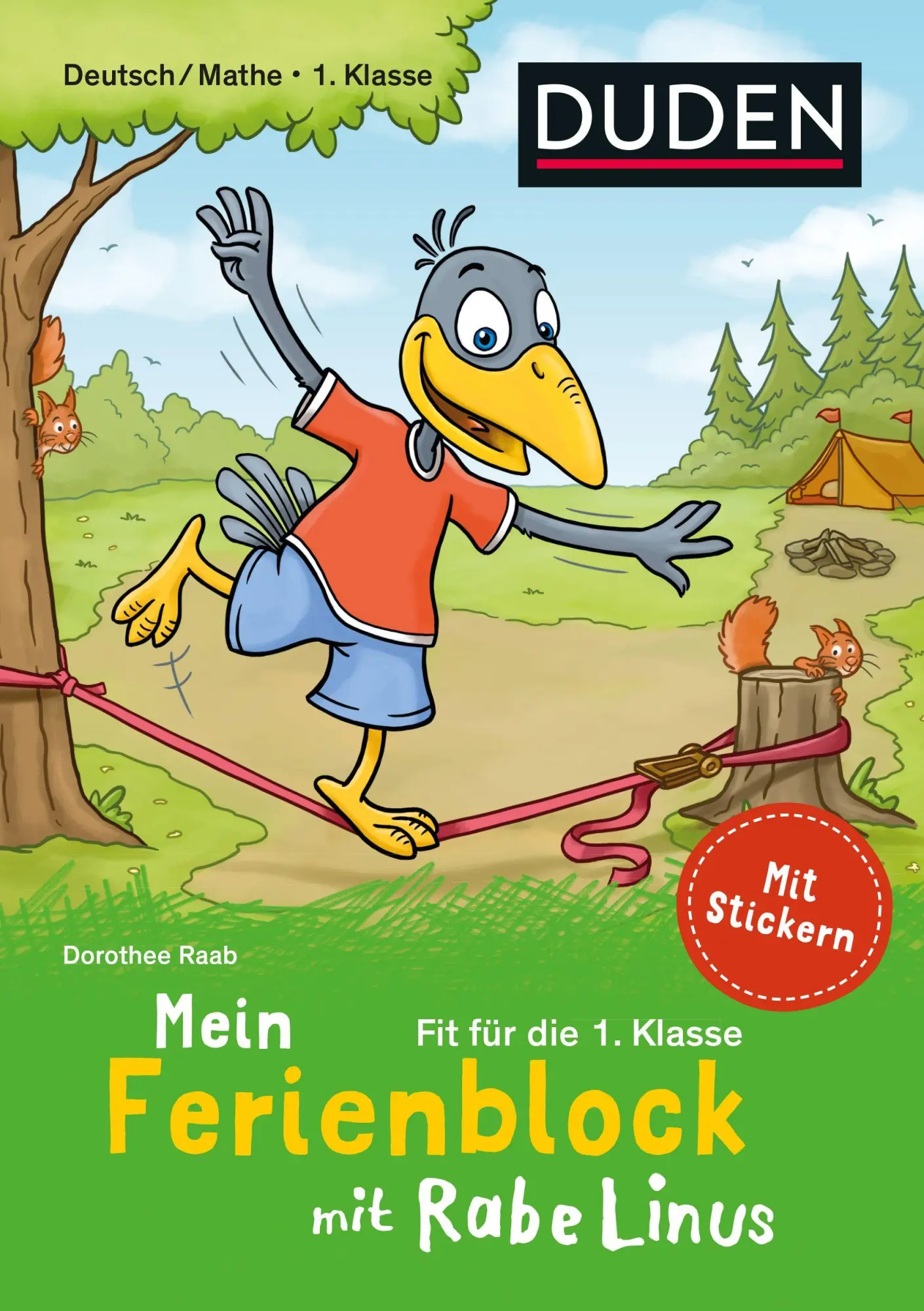 Cover: 9783411720743 | Mein Ferienblock mit Rabe Linus - Fit für die 1. Klasse | Raab | Buch