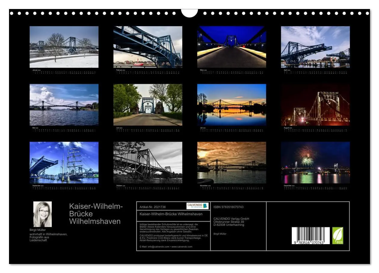 Bild: 9783516070743 | Kaiser-Wilhelm-Brücke Wilhelmshaven (Wandkalender 2026 DIN A3...