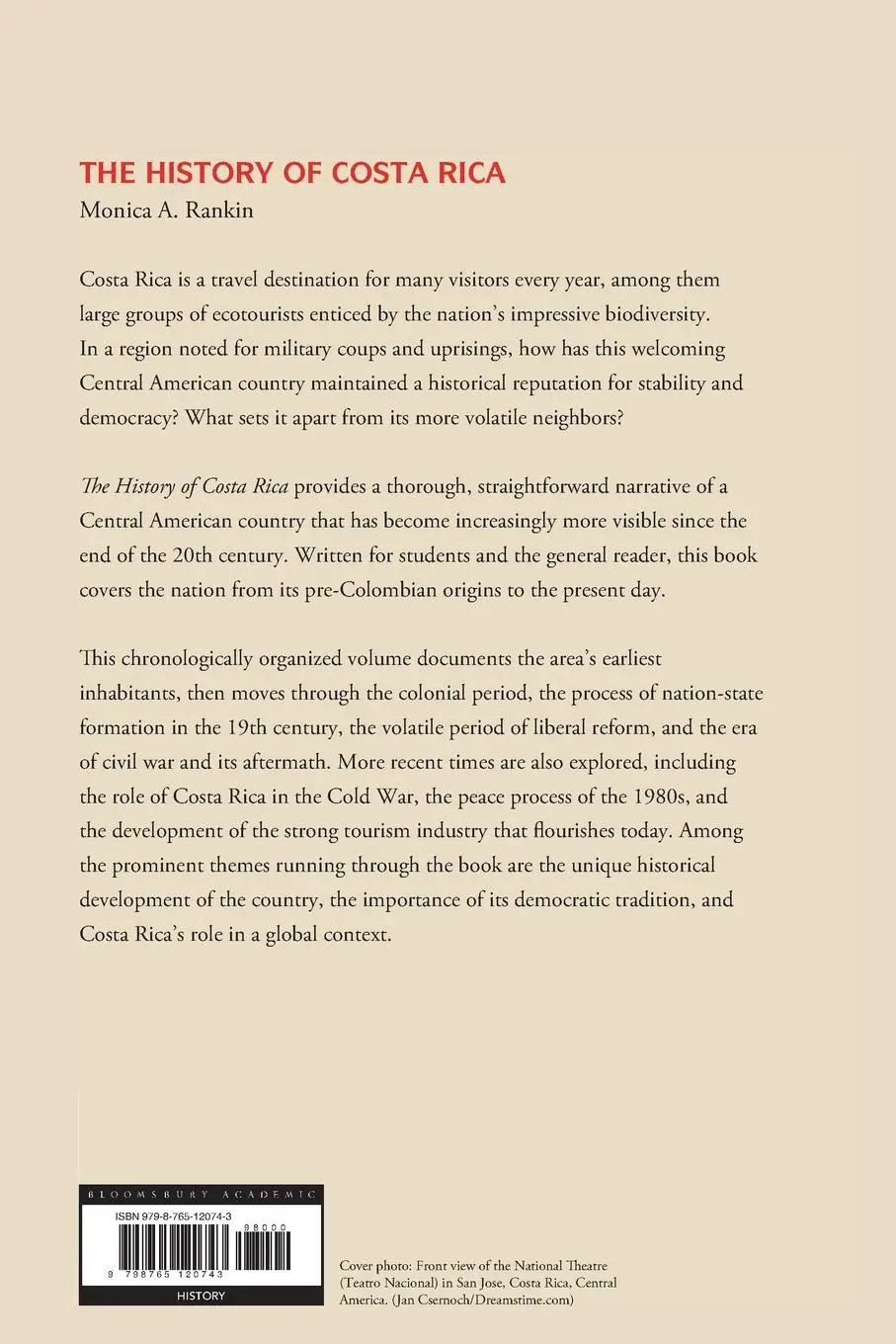 Rückseite: 9798765120743 | The History of Costa Rica | Monica A. Rankin | Taschenbuch | Englisch