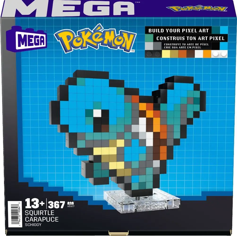 Bild: 194735190843 | MEGA Pokémon Shiggy Pixel Art | Karton | HTH77 | 2024 | Mattel
