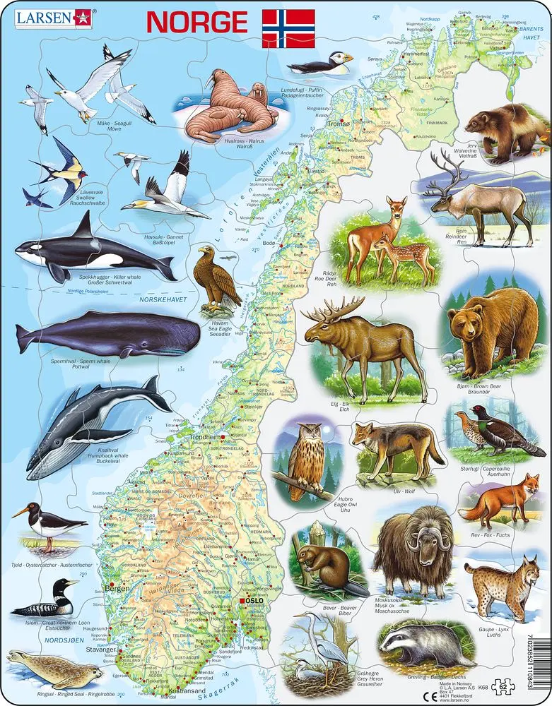 Cover: 7023852110843 | Puzzle - Norwegen (physisch) | Puzzle | 2018 | Larsen