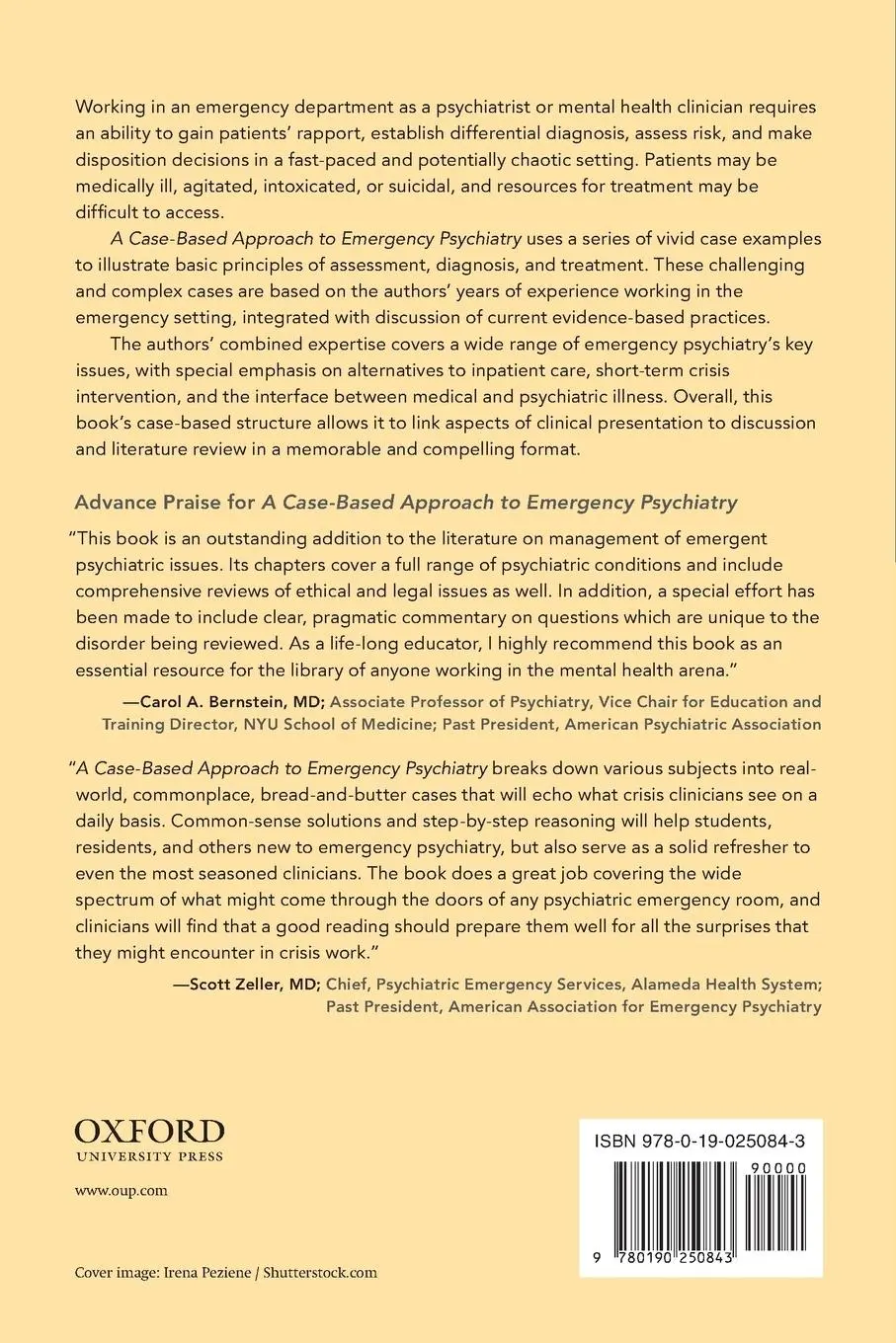Rückseite: 9780190250843 | Case-Based Approach to Emergency Psychiatry | Katherine Maloy | Buch