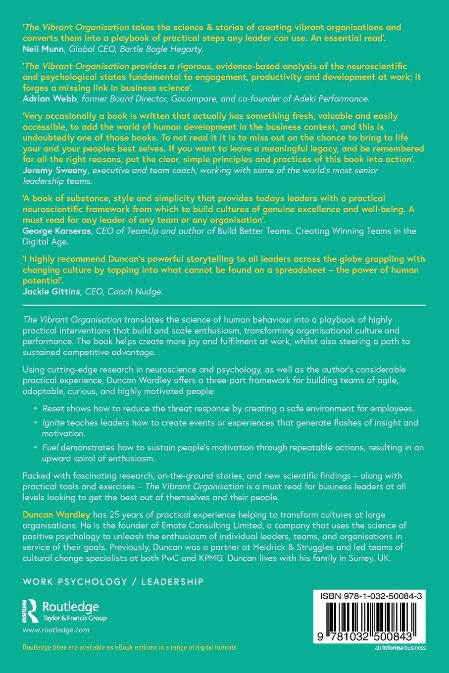 Rückseite: 9781032500843 | The Vibrant Organisation | Duncan Wardley | Taschenbuch | Englisch