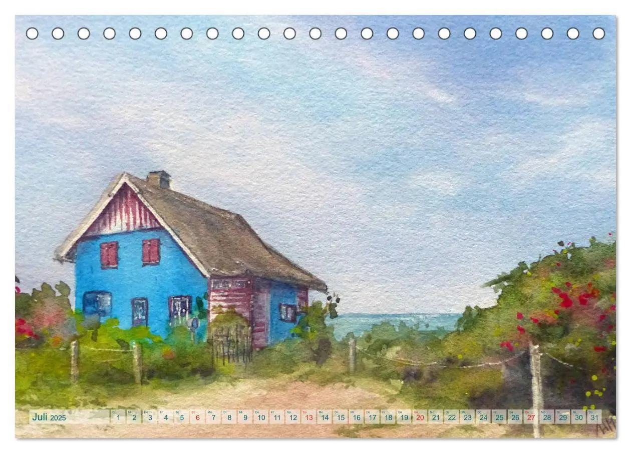 Bild: 9783435260843 | Heiligenhafen in Aquarell (Tischkalender 2025 DIN A5 quer),...