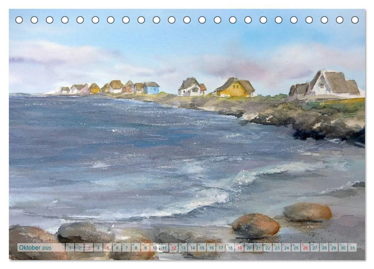 Bild: 9783435260843 | Heiligenhafen in Aquarell (Tischkalender 2025 DIN A5 quer),...
