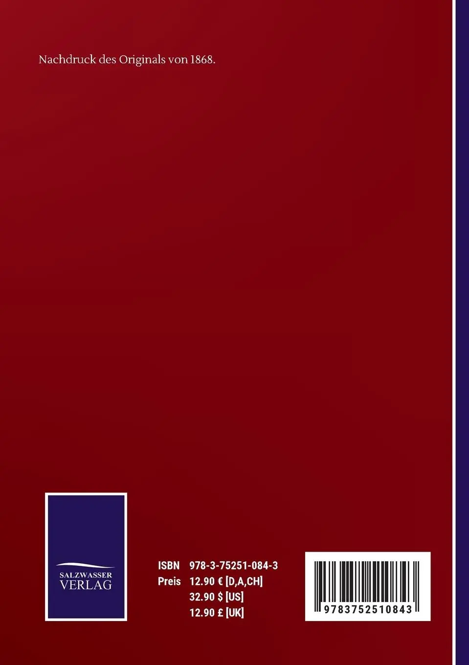 Rückseite: 9783752510843 | Über Dante's Schrift de vulgari eloquentia | Eduard Boehmer | Buch