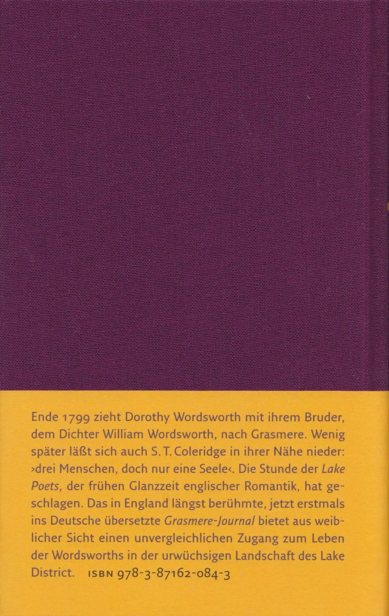 Rückseite: 9783871620843 | Das Grasmere-Journal | Dorothy Wordsworth | Buch | 320 S. | Deutsch