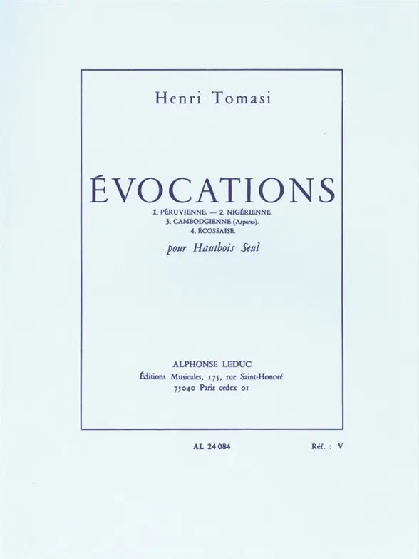 Cover: 9790046240843 | Evocations | Henri Tomasi | Partitur | Alphonse Leduc