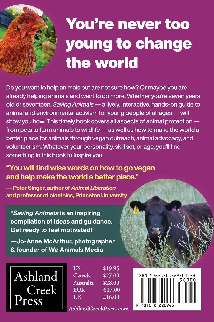 Rückseite: 9781618220943 | Saving Animals | A Future Activist's Guide | Catherine Kelaher | Buch