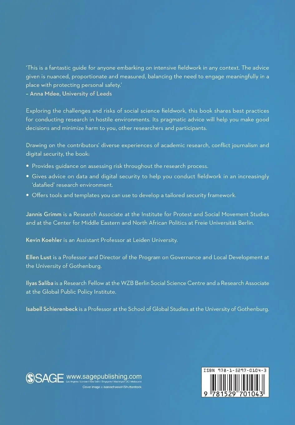 Rückseite: 9781529701043 | Safer Field Research in the Social Sciences | Jannis Grimm (u. a.)