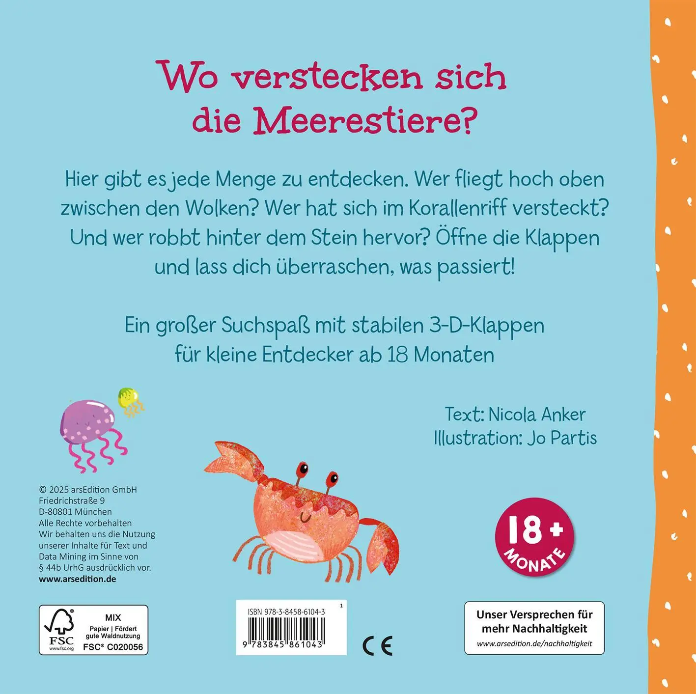Rückseite: 9783845861043 | Klapp auf! Wo verstecken sich die Meerestiere? | Nicola Anker | Buch