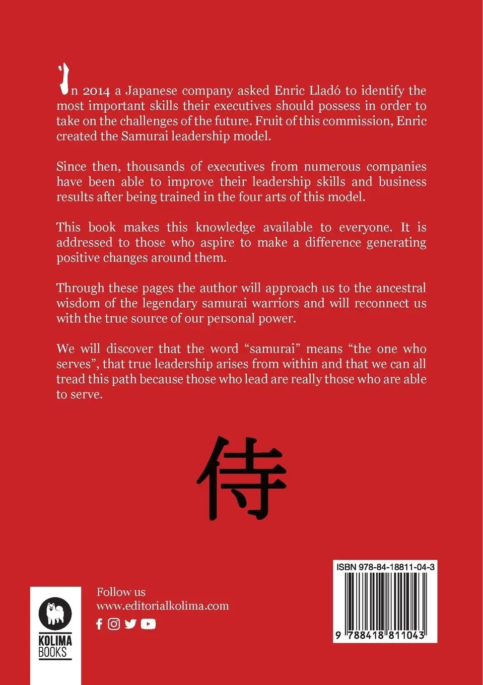 Rückseite: 9788418811043 | Samurai | The art of leading by serving | Lladó Micheli Enric | Buch