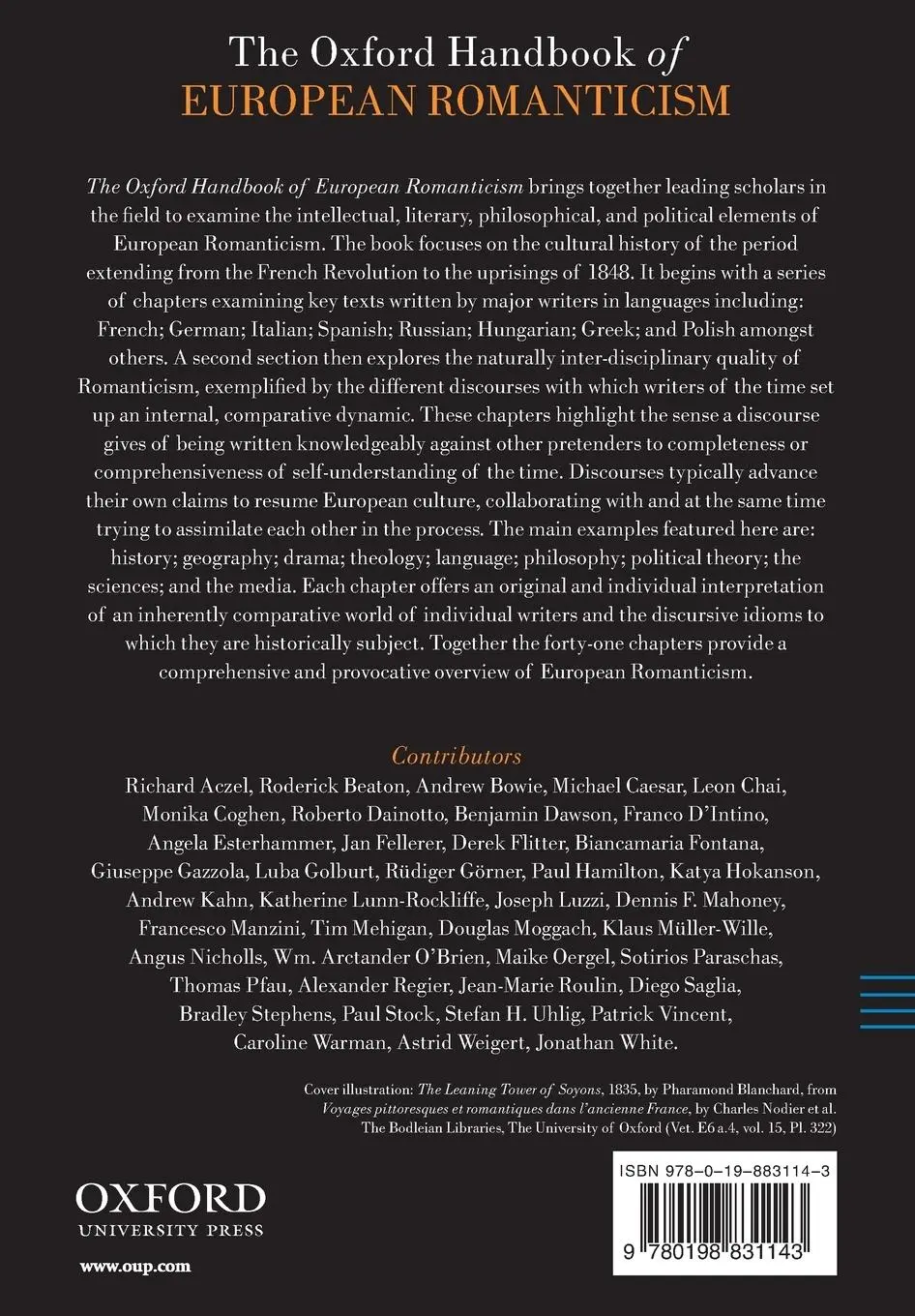 Rückseite: 9780198831143 | The Oxford Handbook of European Romanticism | Paul Hamilton | Buch