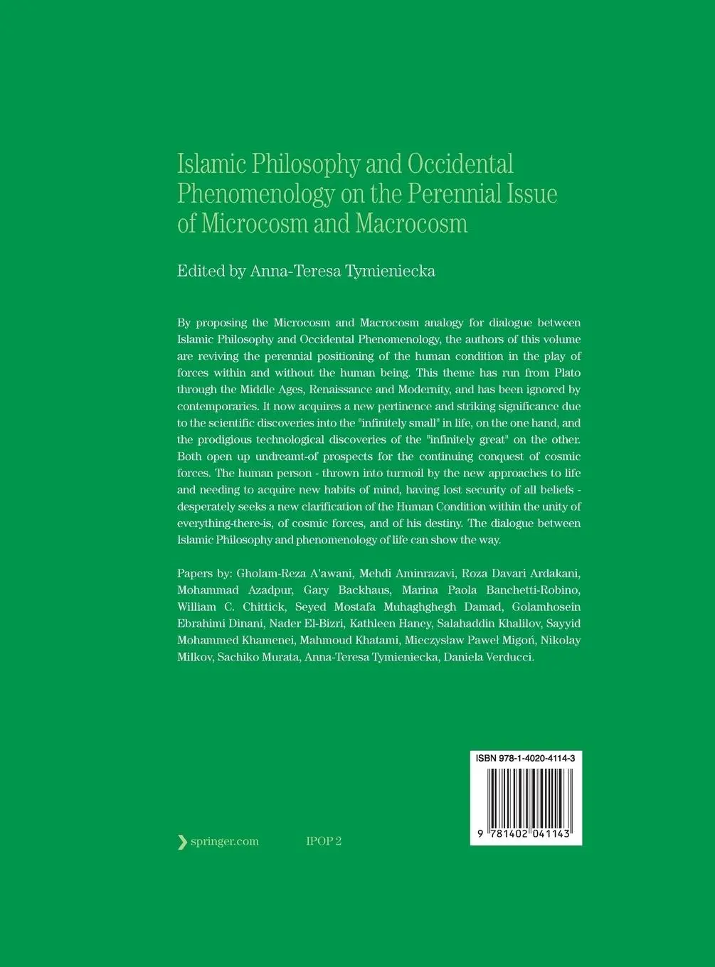 Rückseite: 9781402041143 | Islamic Philosophy and Occidental Phenomenology on the Perennial...