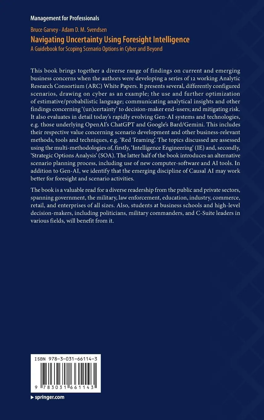 Rückseite: 9783031661143 | Navigating Uncertainty Using Foresight Intelligence | Svendsen (u. a.)