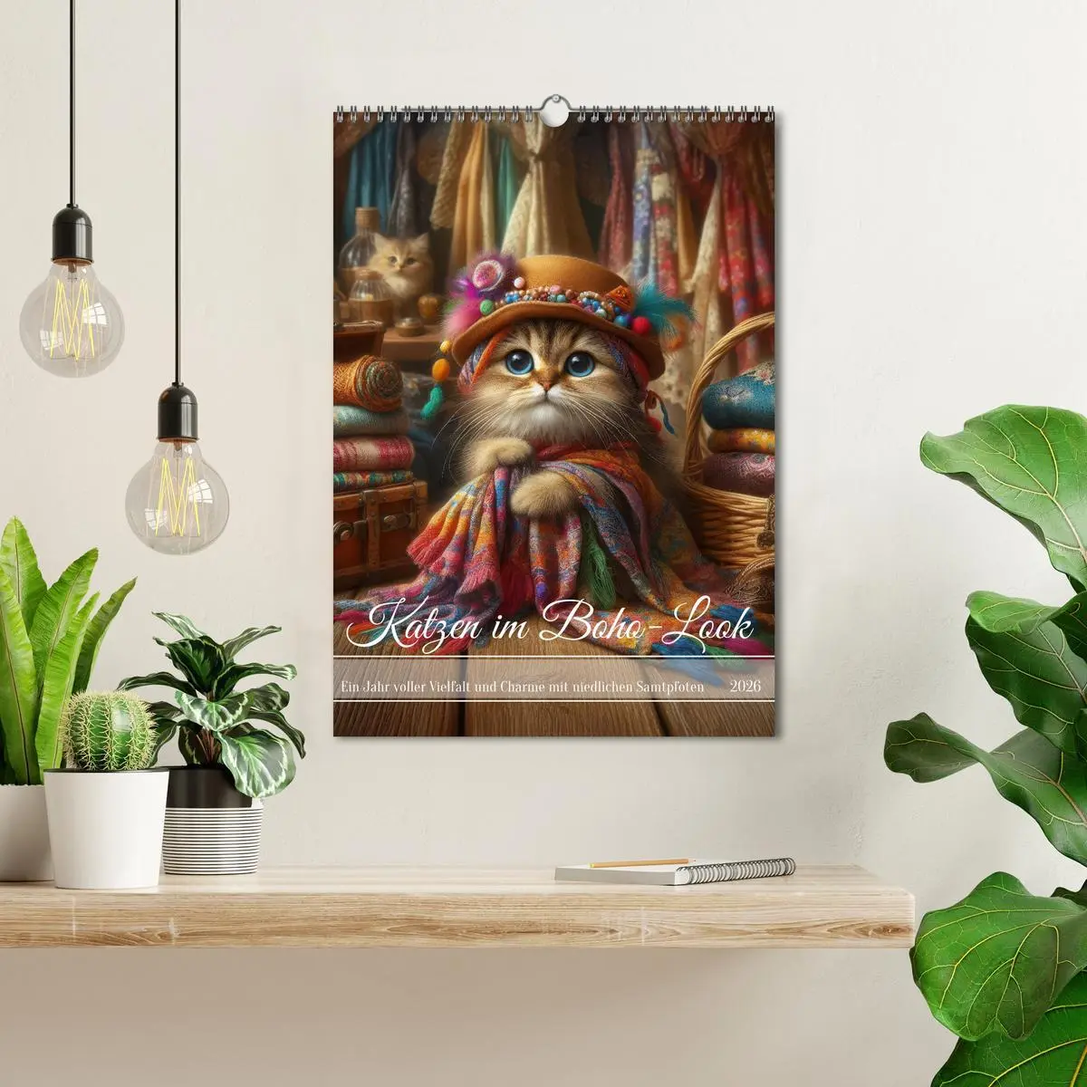 Bild: 9783516241143 | Katzen im Boho-Look - Ein Jahr voller Vielfalt und Charme mit...