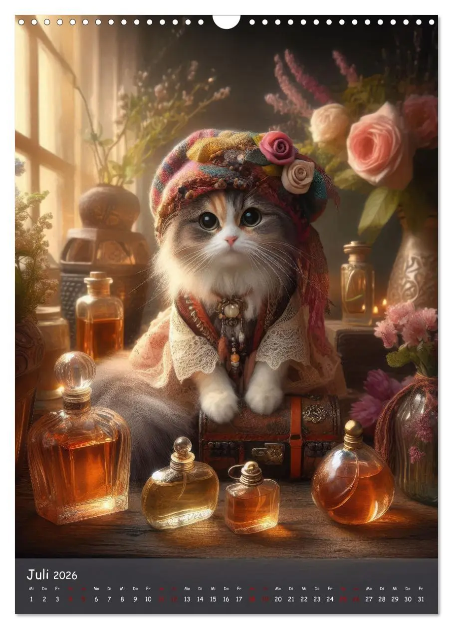 Bild: 9783516241143 | Katzen im Boho-Look - Ein Jahr voller Vielfalt und Charme mit...