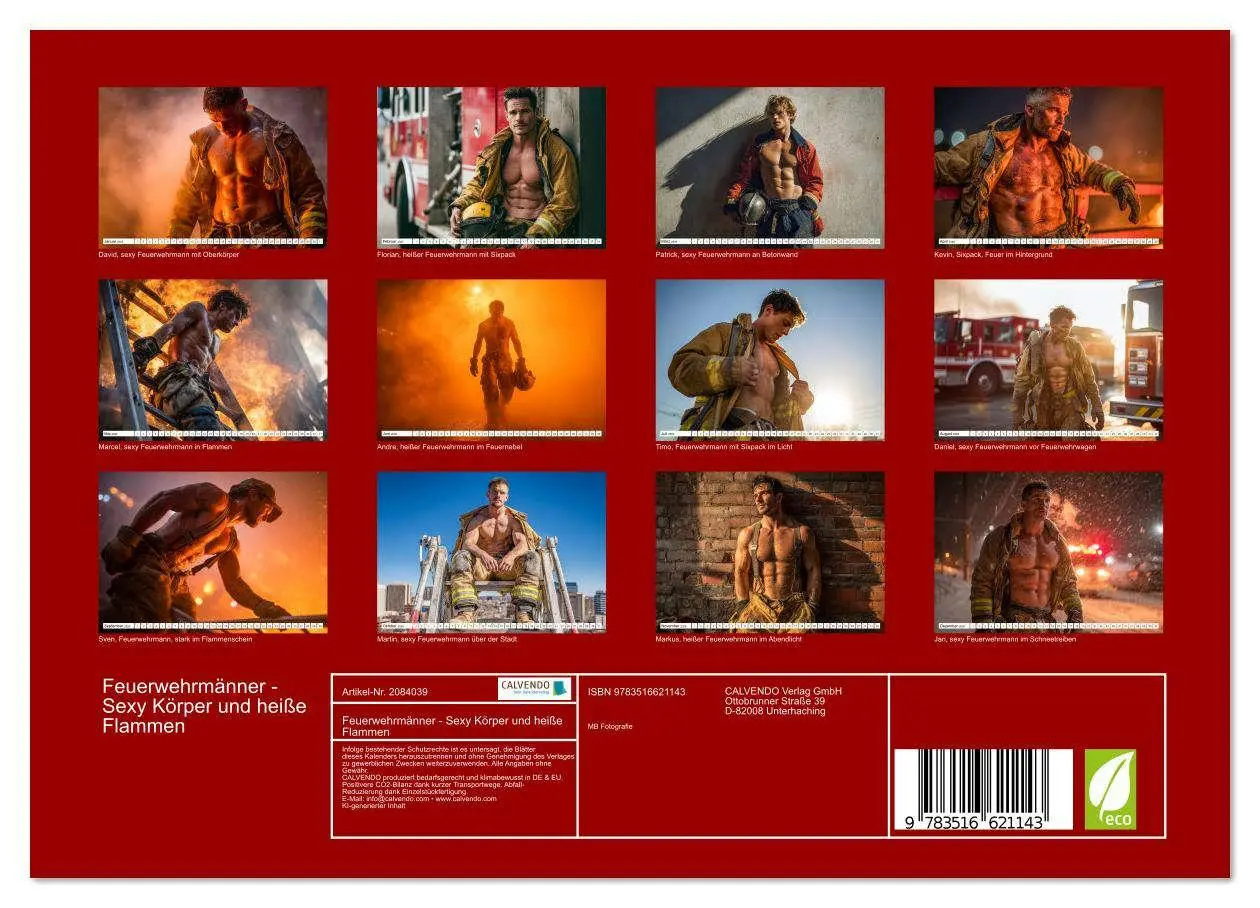 Bild: 9783516621143 | Feuerwehrmänner - Sexy Körper und heiße Flammen (Wandkalender 2026...