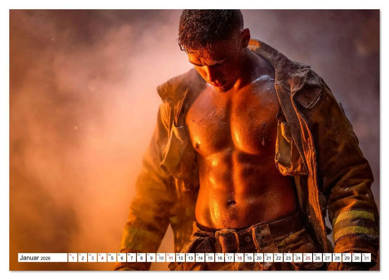 Bild: 9783516621143 | Feuerwehrmänner - Sexy Körper und heiße Flammen (Wandkalender 2026...