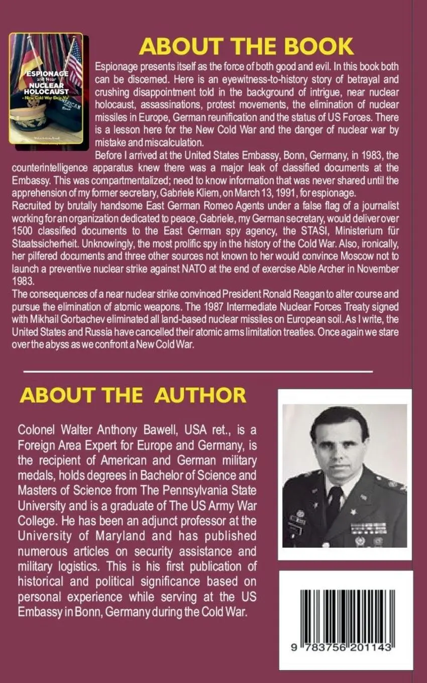 Rückseite: 9783756201143 | ESPIONAGE AND NEAR NUCLEAR HOLOCAUST NEW COLD WAR DÉJÀ VU | Bawell