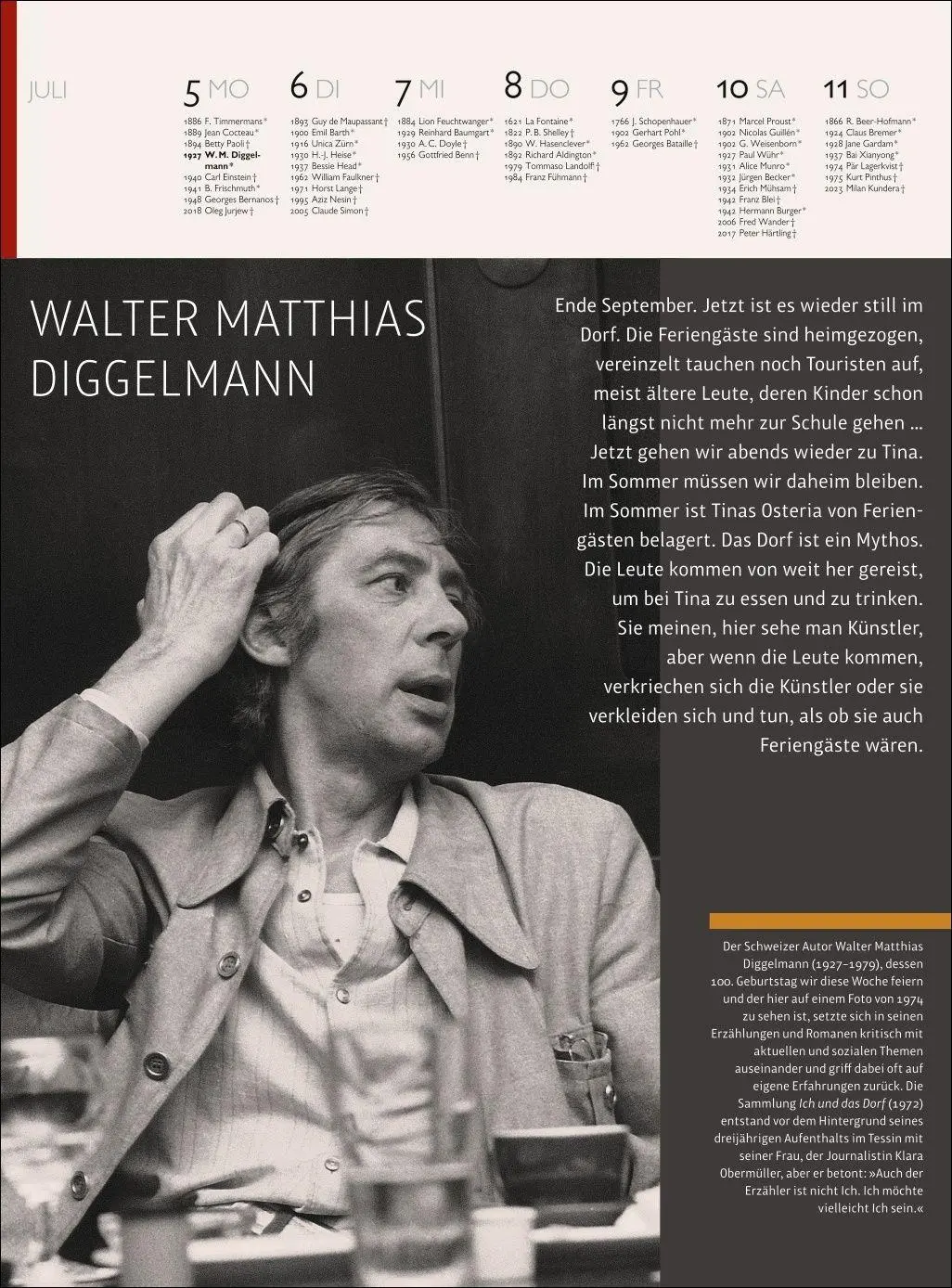 Bild: 9783840041143 | Der Literatur Kalender Wochenkalender 2027 | Claudia Jürgens | 60 S.