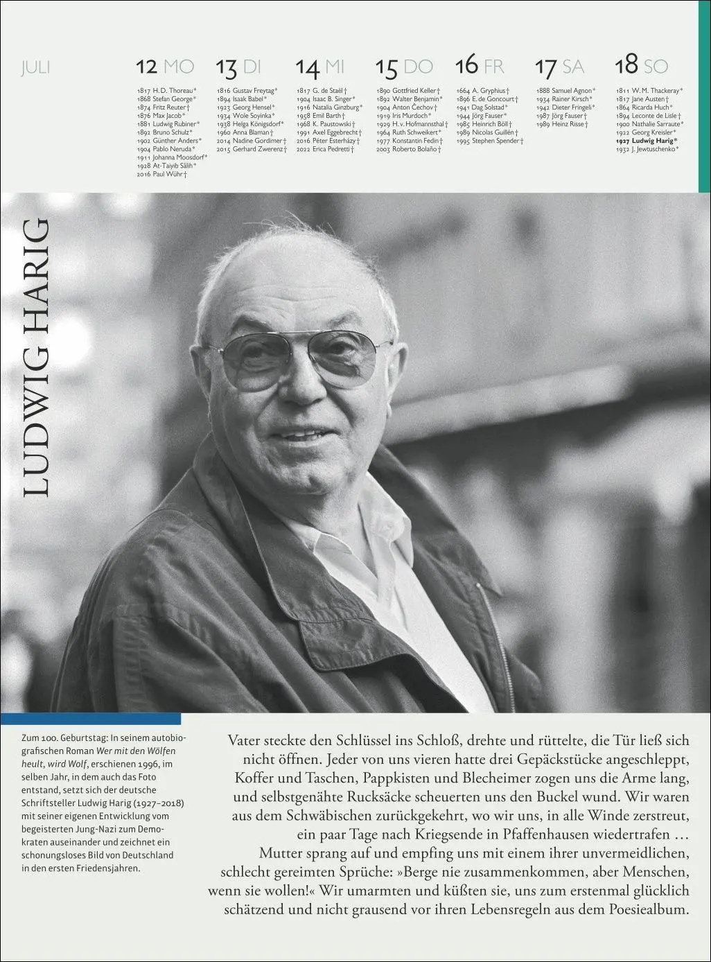 Bild: 9783840041143 | Der Literatur Kalender Wochenkalender 2027 | Claudia Jürgens | 60 S.