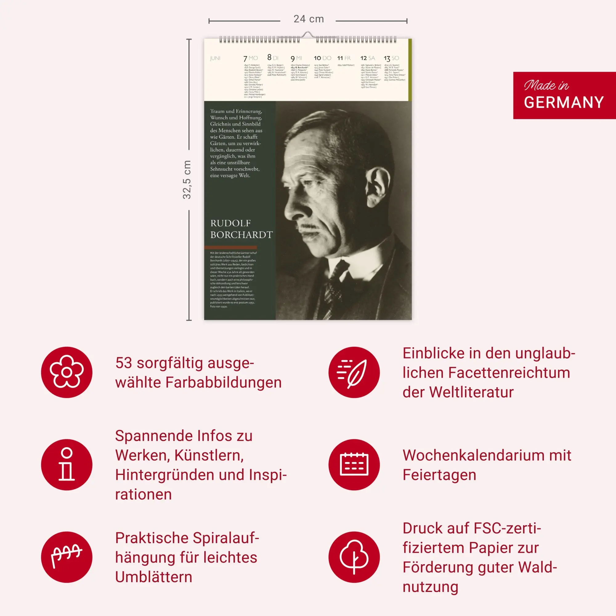 Bild: 9783840041143 | Der Literatur Kalender Wochenkalender 2027 | Claudia Jürgens | 60 S.