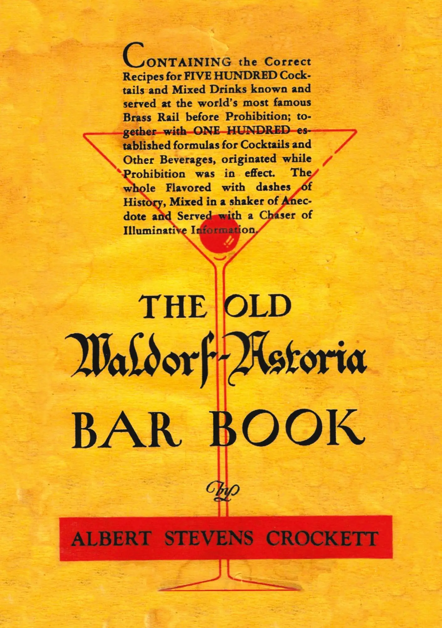 Cover: 9781640321243 | The Old Waldorf Astoria Bar Book 1935 Reprint | Crockett | Taschenbuch