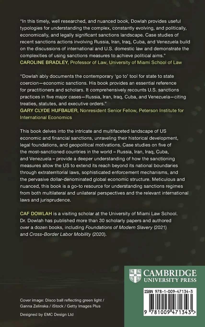 Rückseite: 9781009471343 | Economic and Financial Sanctions of the United States | Caf Dowlah