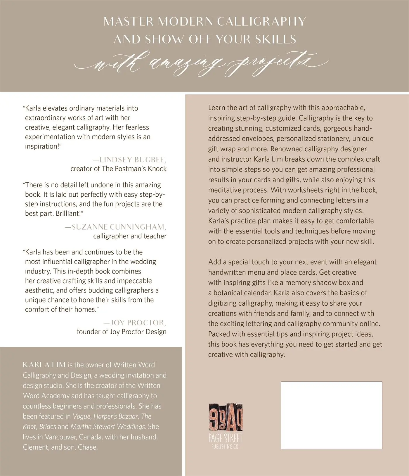Rückseite: 9781645671343 | Creative Calligraphy Made Easy | Karla Lim | Taschenbuch | Englisch