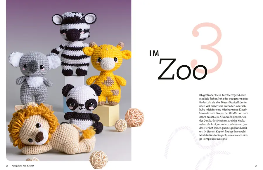 Bild: 9783735871343 | Amigurumi Mix und Match | 5 Körper, 20 Tiere, 100 Möglichkeiten | Buch