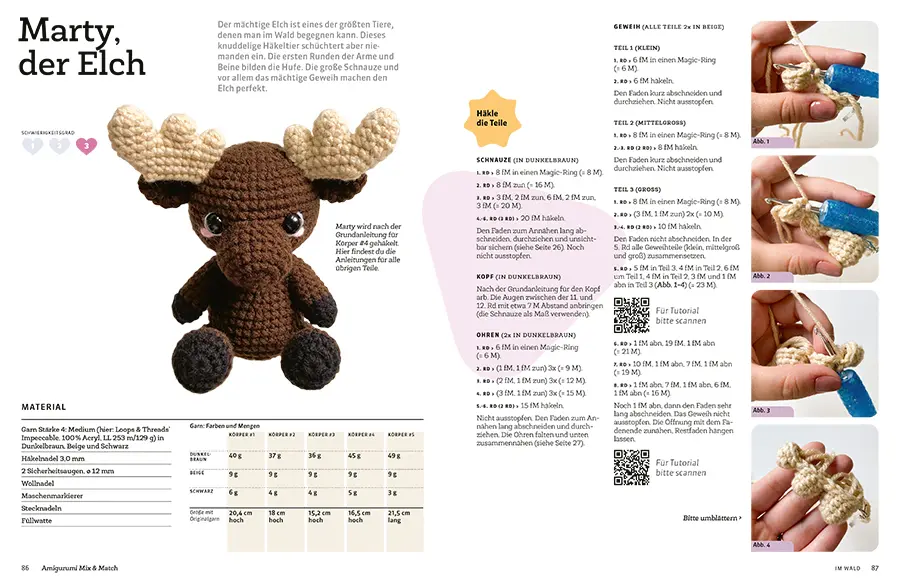 Bild: 9783735871343 | Amigurumi Mix und Match | 5 Körper, 20 Tiere, 100 Möglichkeiten | Buch